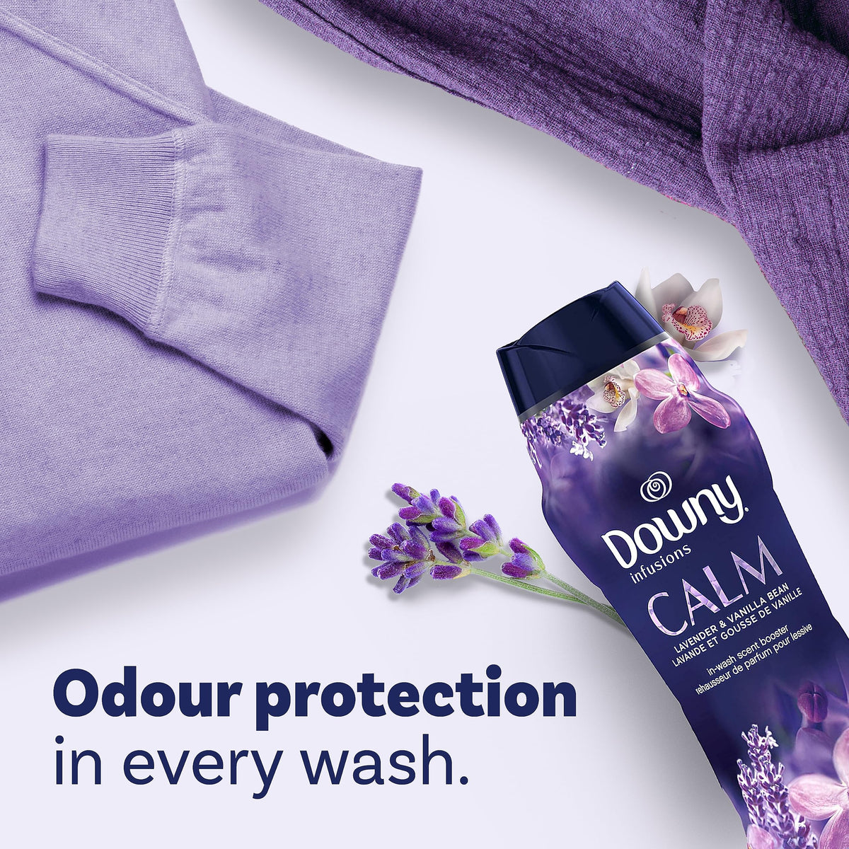 Downy Infusions In-Wash Laundry Scent Booster Beads, CALM, Soothing Lavender and Vanilla Bean, 680 g 🍁 All In One Marketplace Canada