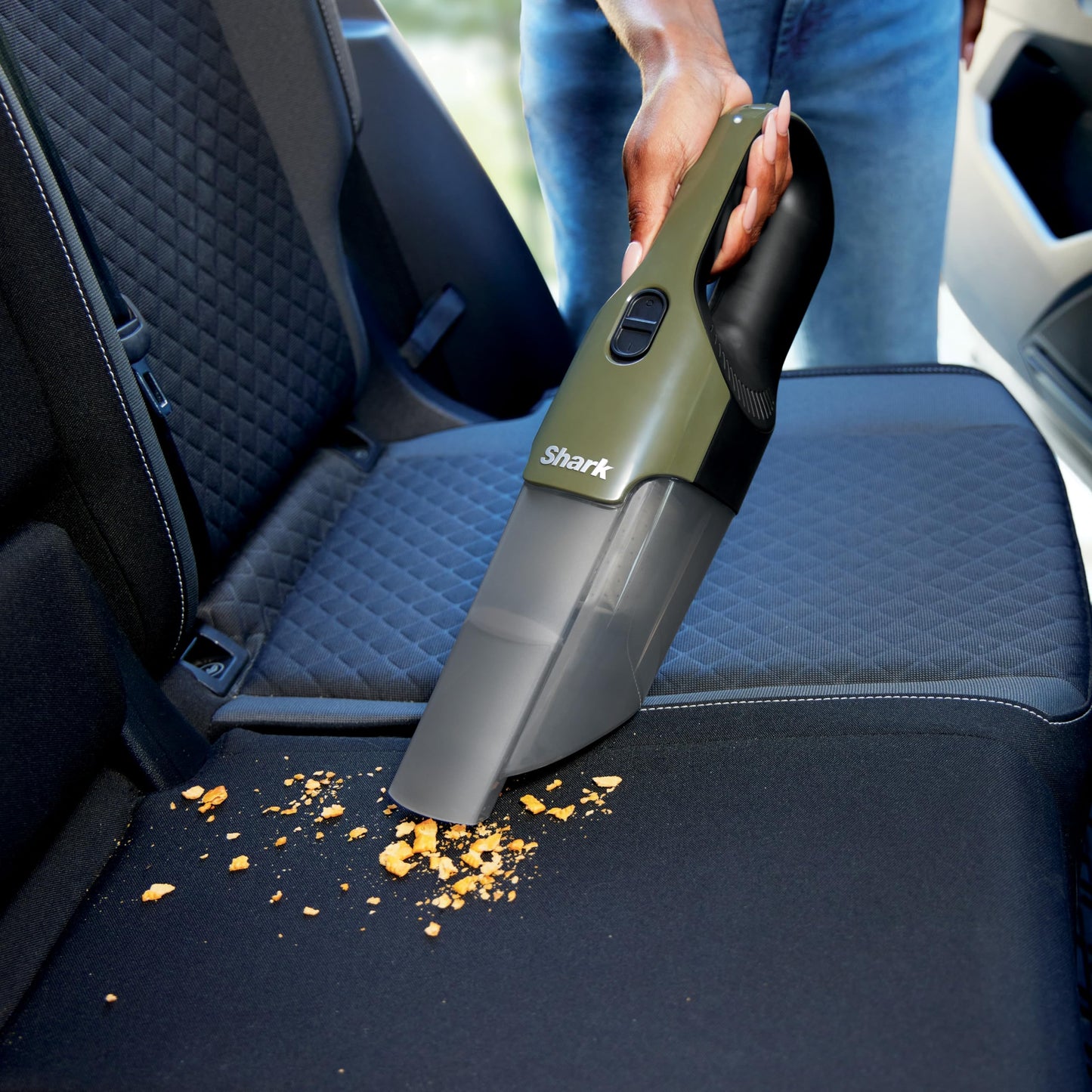 Shark Cyclone Handheld Vacuum - HyperVelocity Suction, Lightweight 1.6 lbs, XL Dust Cup, USB Charging, 8" Crevice Tool, Washable Filter, Green/Grey CH700C (Canadian Version) 🍁 All In One Marketplace Canada