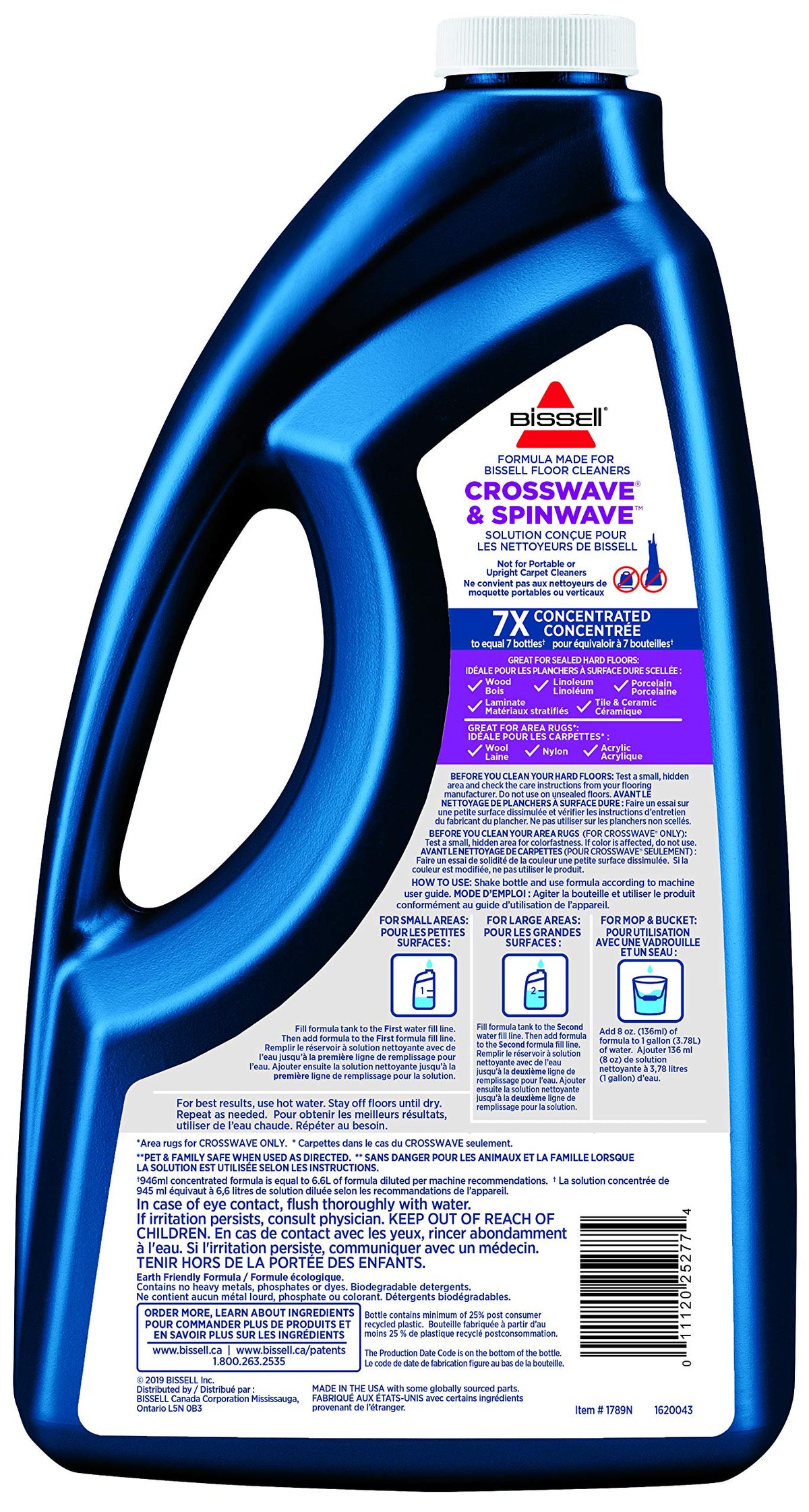 BISSELL Multi-Surface Formula for CrossWave & SpinWave, Wet/Dry Vacuum Solution (64oz), 1789N 🍁 All In One Marketplace Canada