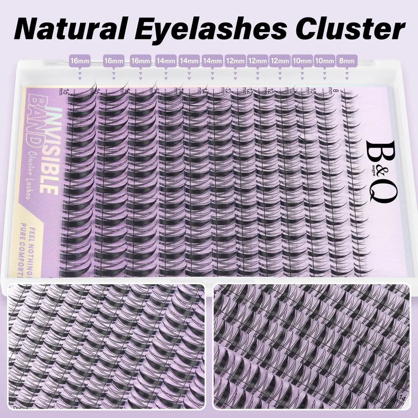 B&Q Fairy Lash Clusters Invisible Band 144PCS, Wispy Eyelash Clusters Manga False Eyelashes, C Curl Lash Cluster Natural Wet-Look Individual Lashes, Anime Cluster Eyelash Extensions with Spikes(Fairy) 🍁 All In One Marketplace Canada