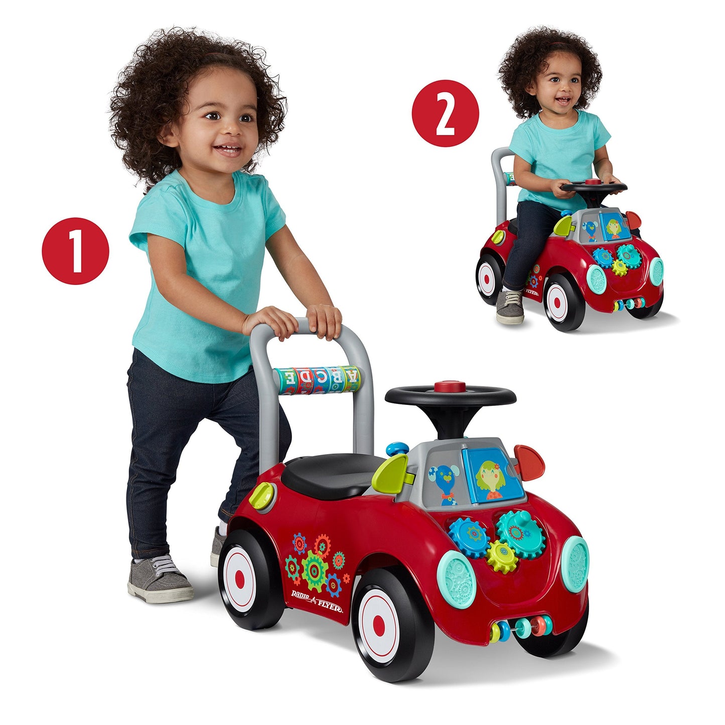 Radio Flyer Busy Buggy, Sit to Stand Toddler Ride On Toy, Ages 1-3, Red 🍁 All In One Marketplace Canada