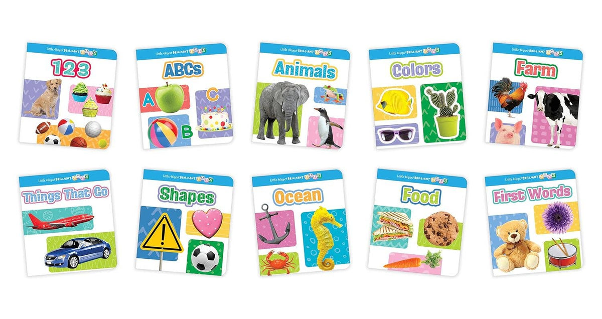Little Hippo Books - My First Library - Baby Book Set of 10 - Ages 1–3