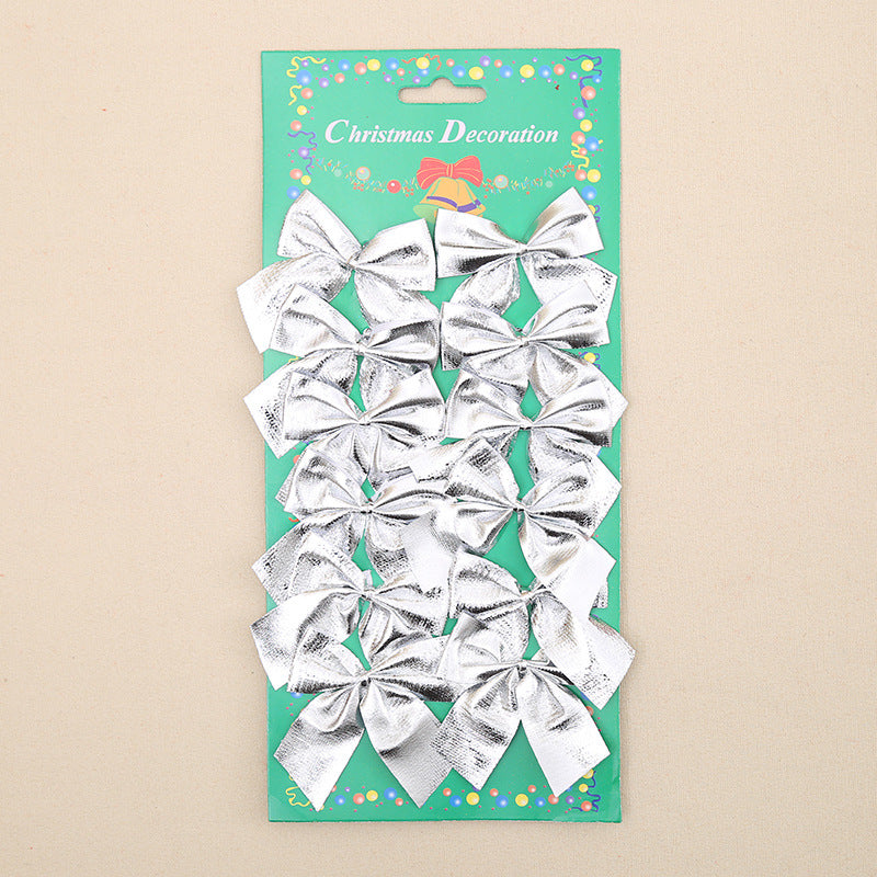 Christmas Tree Bow Ornaments, Festive Holiday Ribbon Decorations
