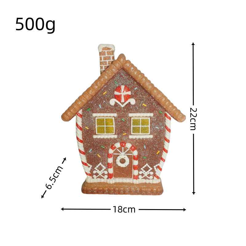 Christmas Gingerbread Man Decoration - Light-Up Holiday Resin Figurine