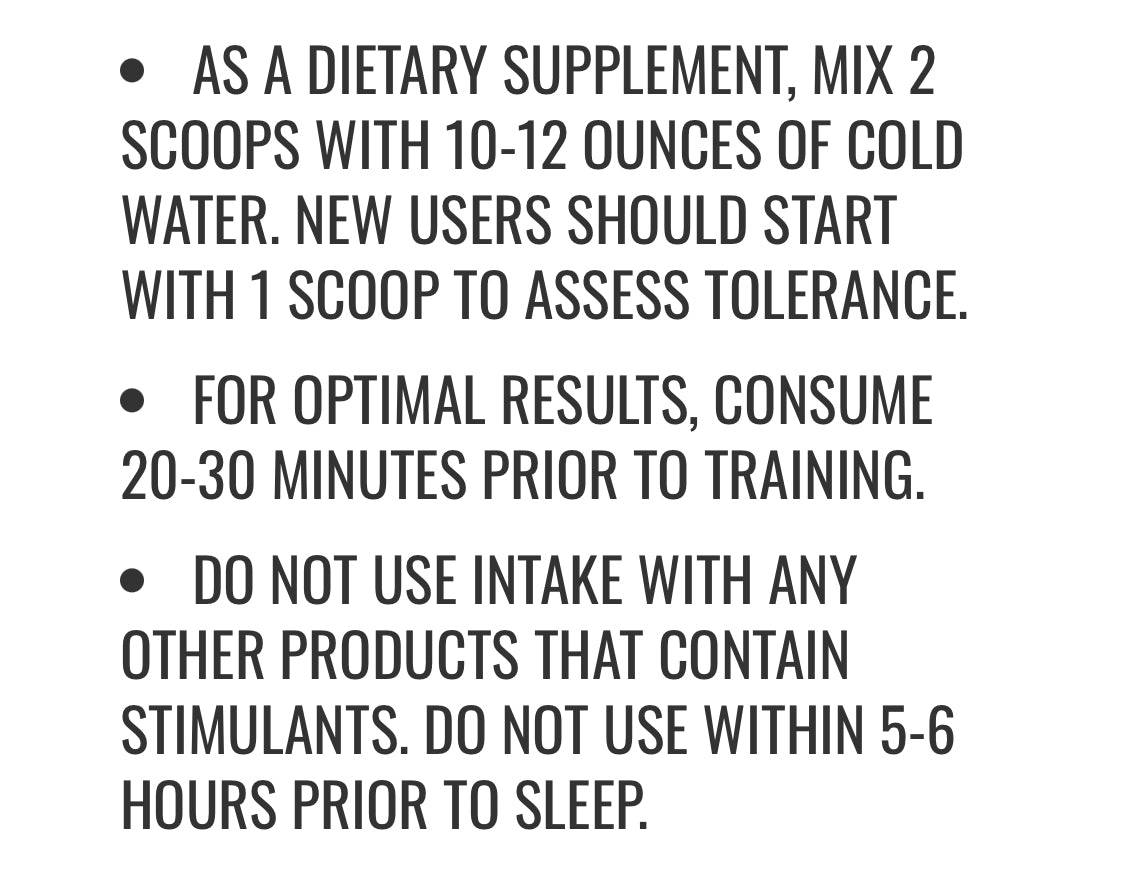 Axe & Sledge Intake Pre-Workout