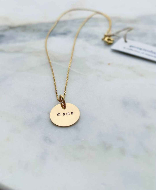 14K Gold Filled "Mama" Necklace