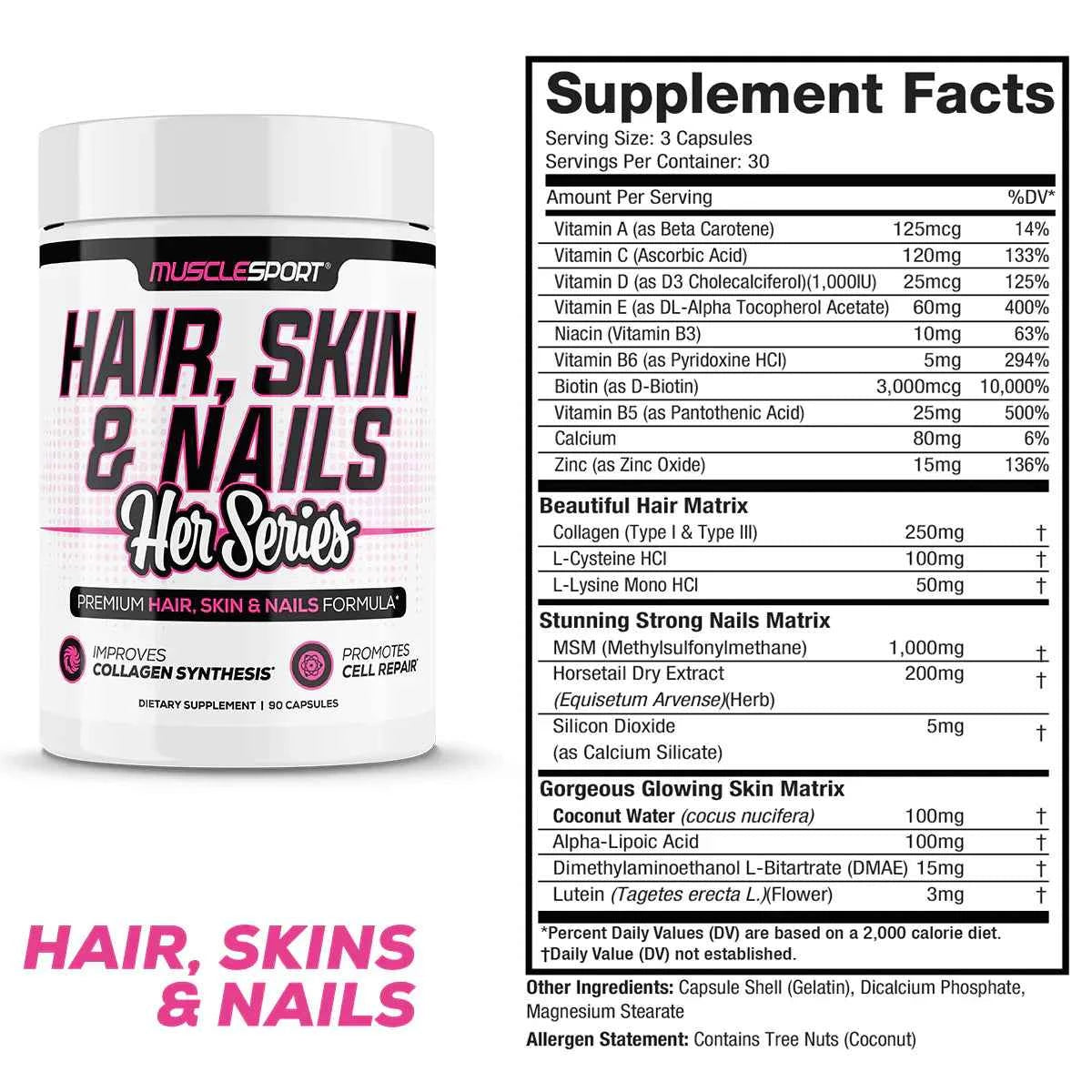 MuscleSport Hair, Skin & Nails