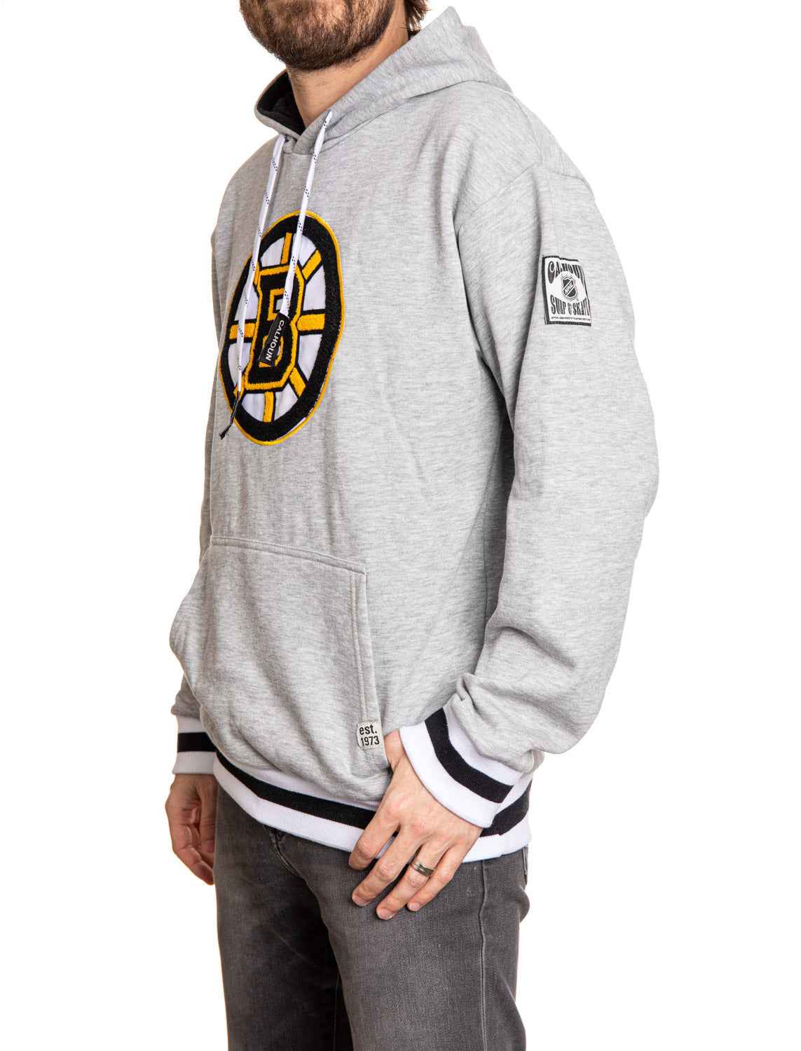 Boston Bruins "Muskoka Style" Premium Chenille Woven Logo Hoodie