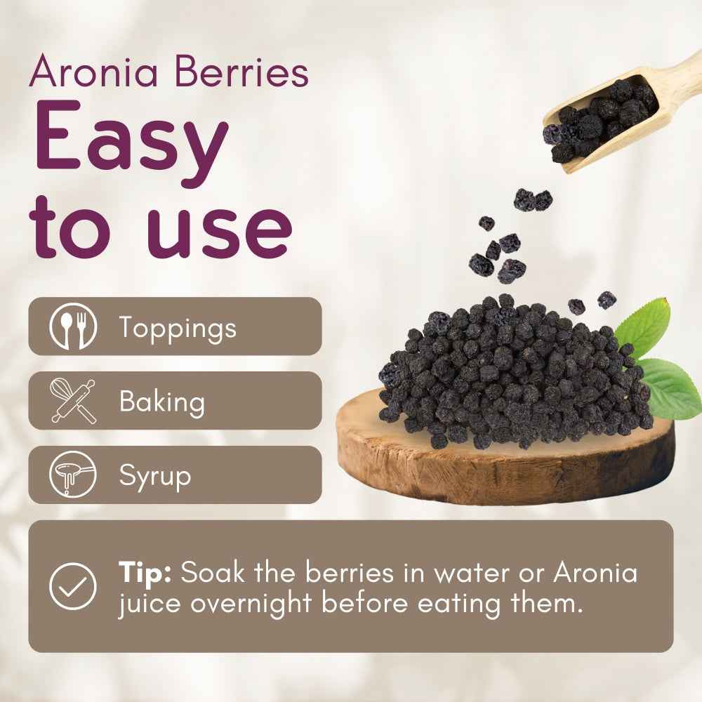 Organic Aronia Berries Dried 17.6 oz (500 g)