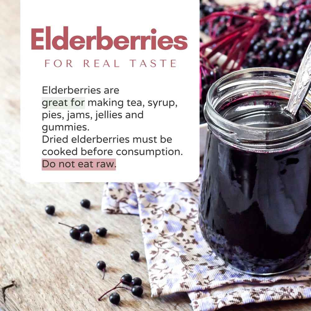 Organic Elderberries Dried 1 lb (454 g)