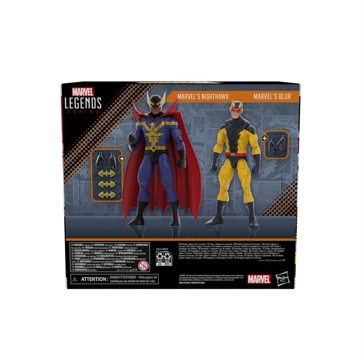 Marvel Legends - Nighthawk and Marvel's Blur