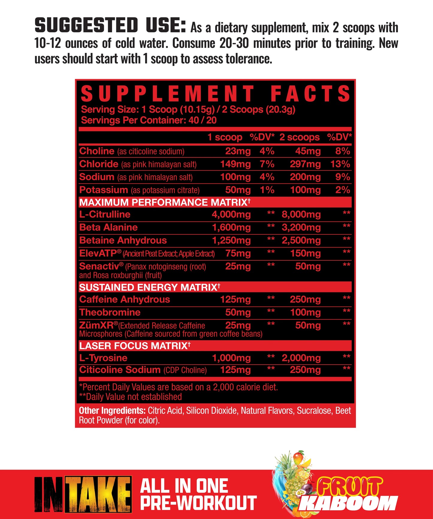 Axe & Sledge Intake Pre-Workout
