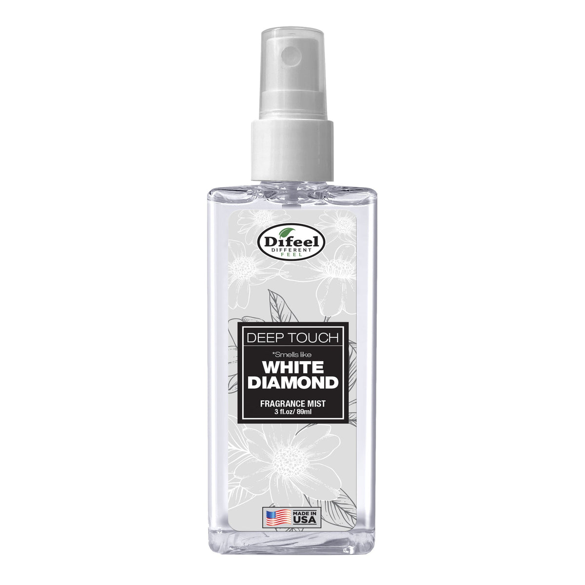 DIFEEL DEEP TOUCH FRAGRANCE MIST SMELLS LIKE WHITE DIAMOND 3OZ
