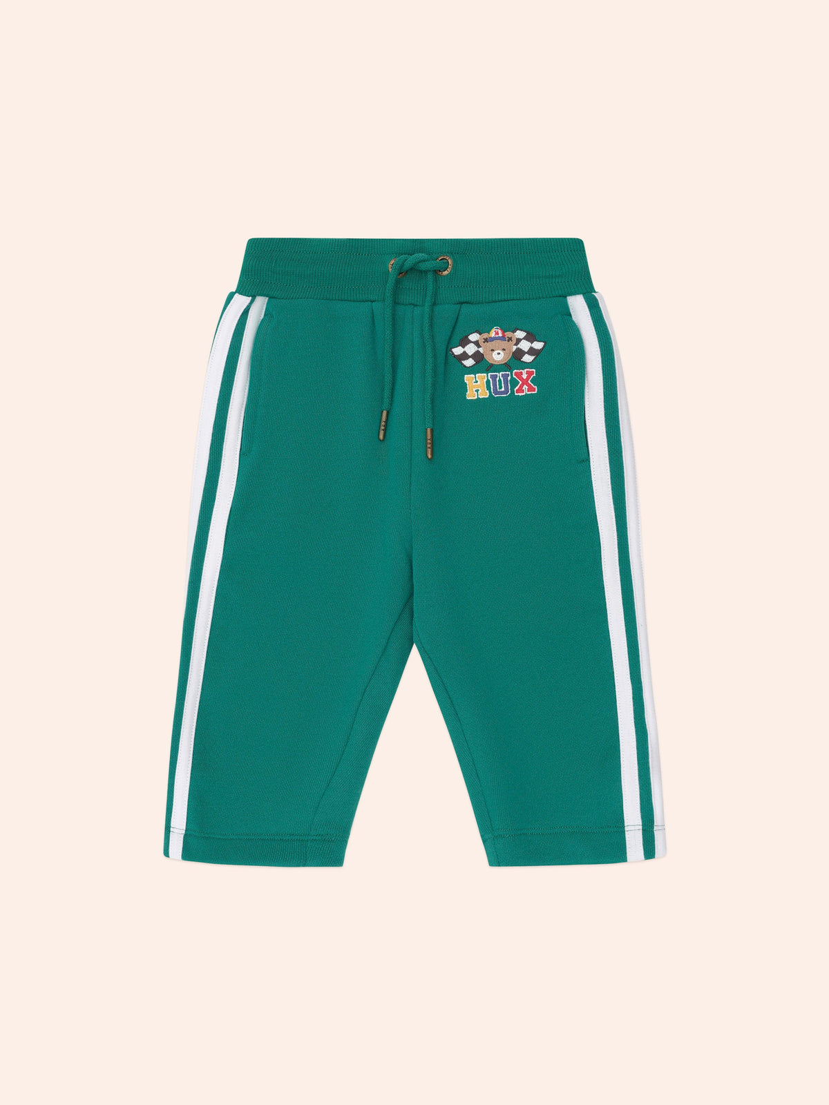 Racer Stripe Trackpant | Emerald | Huxbaby