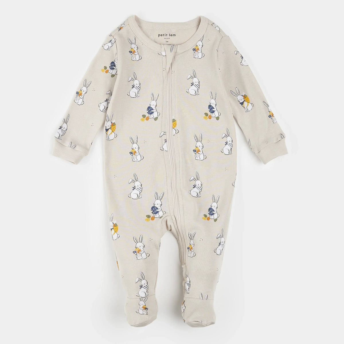 Egg Hunt Print on Crème Sleeper | Petit Lem