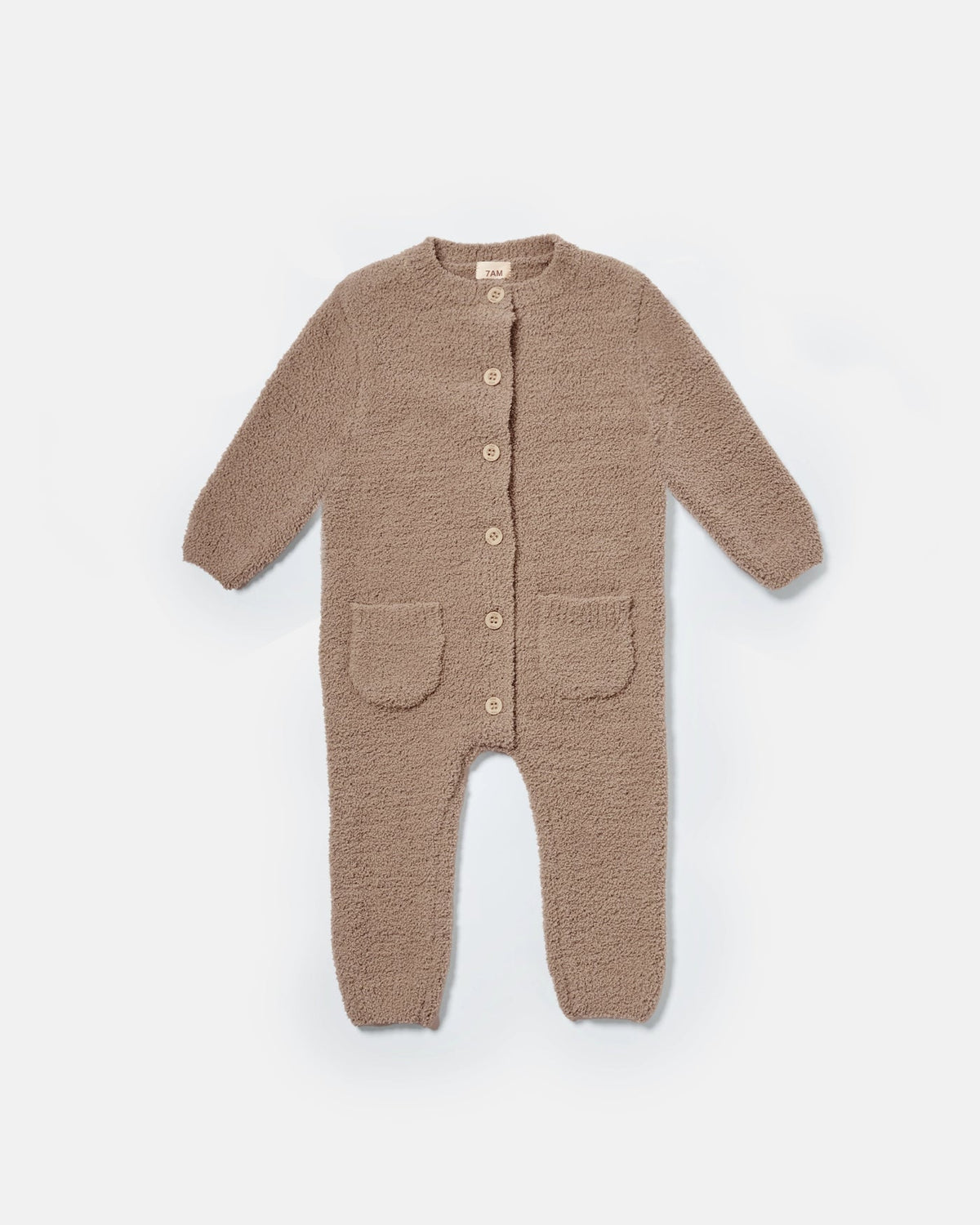 Long Sleeve Romper - Fuzzy | Taupe | 7AM