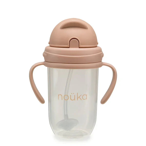 Non-Spill Weighted Straw Cup 9 oz | noüka | Soft Blush