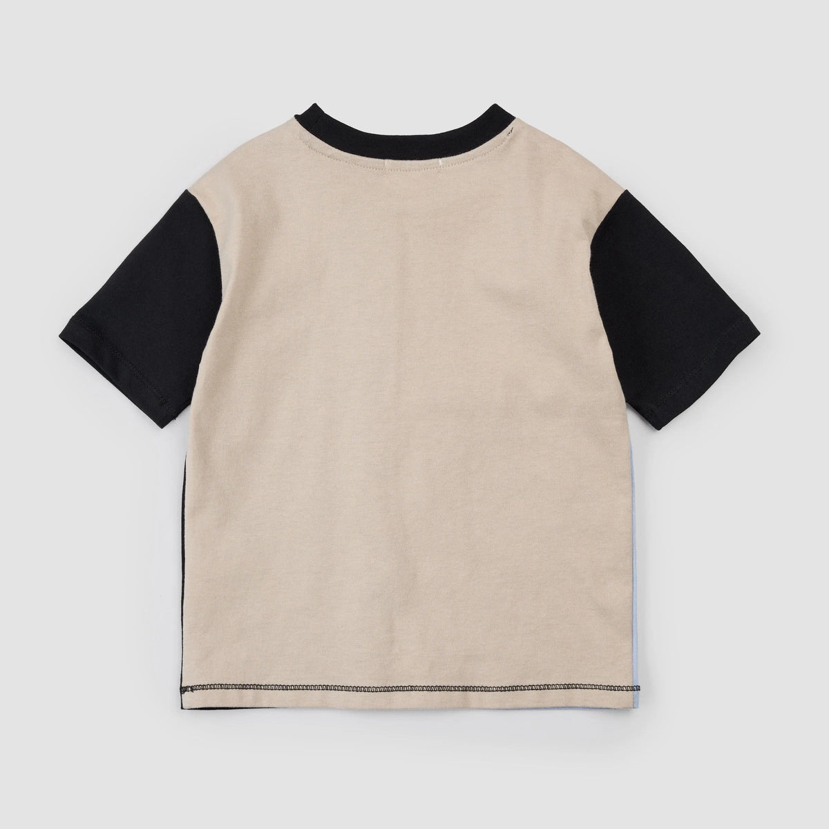 Colour Block T-Shirt & Shorts Set | Taupe | Miles The Label