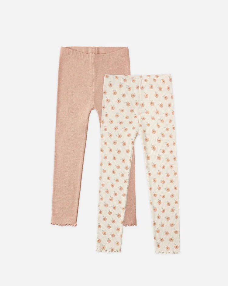 Ribbed Legging Set | Natural & Melon | Rylee & Cru