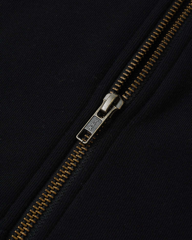 Zip Raglan Hoodie | Black | Rylee & Cru
