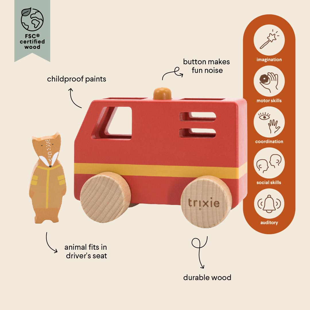 Small Wooden Firetruck | play&go