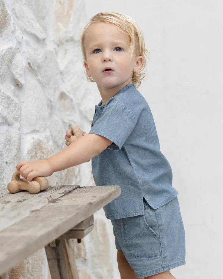 Utility Short | Lightweight Denim | Quincy Mae