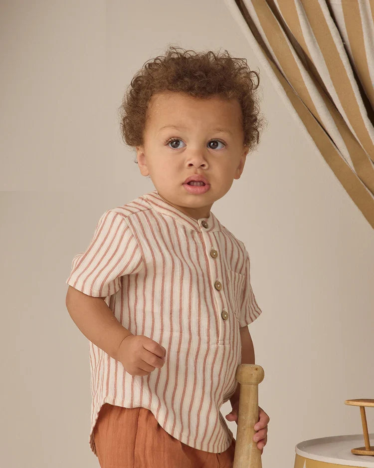 Jaxson Shirt | Vintage Stripe | Quincy Mae