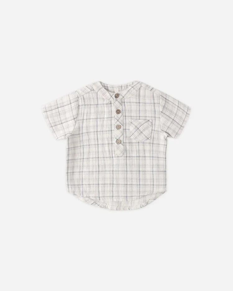 Jaxson Shirt | Blue Plaid | Quincy Mae