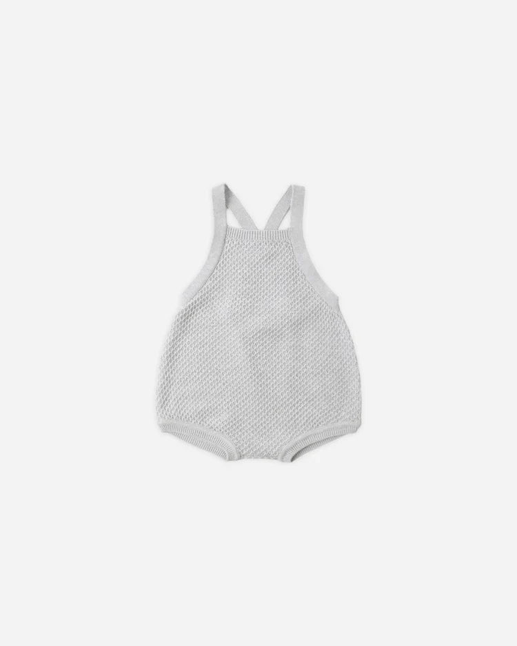 Caleb Knit Shortall | Heathered Sky | Quincy Mae