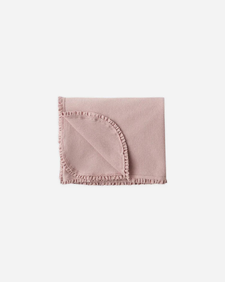 Waffle Baby Blanket | Mauve | Quincy Mae