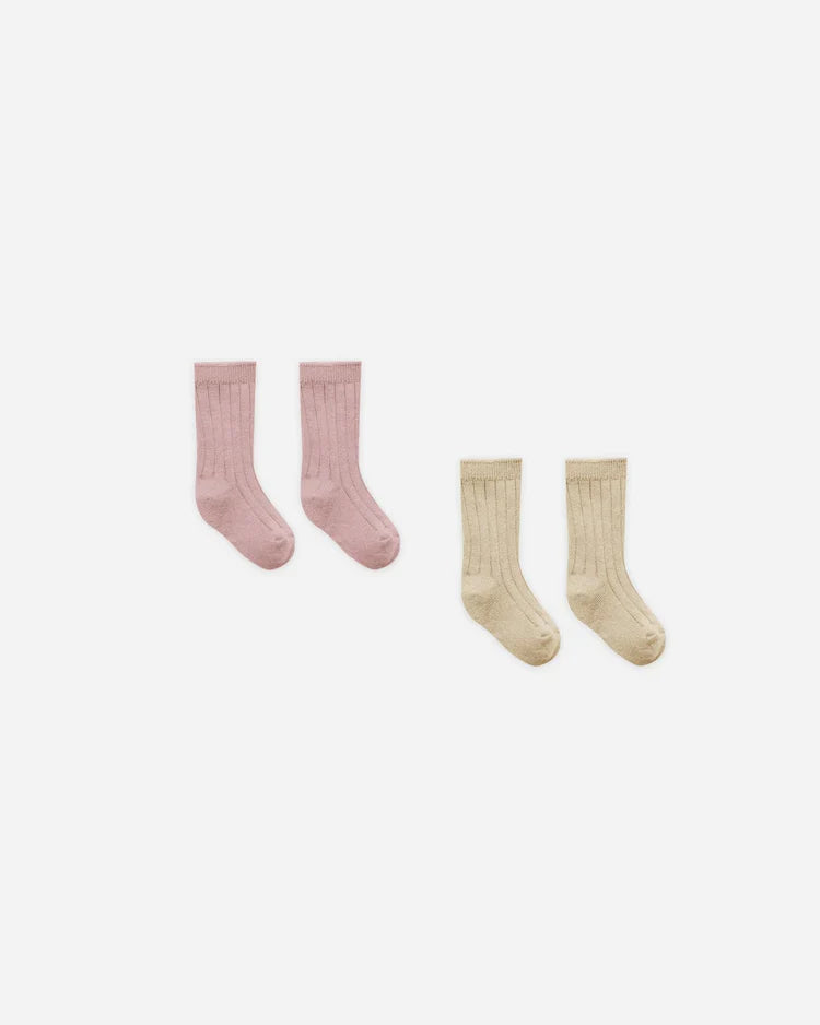 Sock Set | Butterscotch, Mauve | Quincy Mae