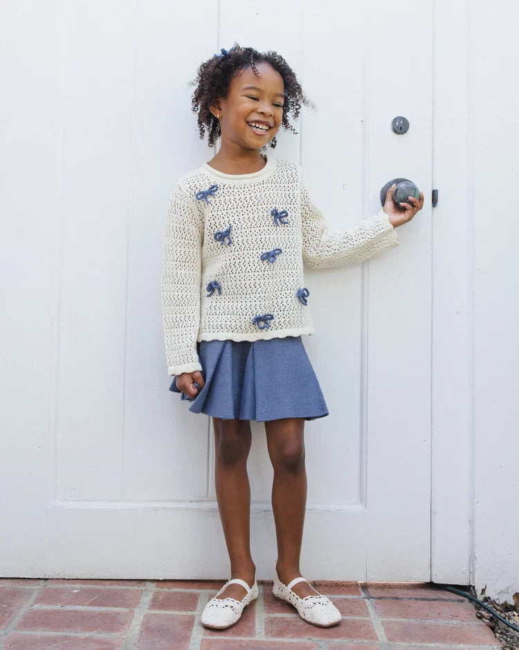 Sloane Knit Skirt | Marine | Rylee & Cru