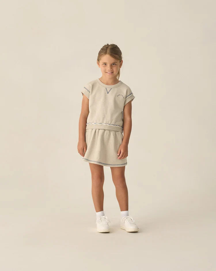 Volly Skirt | Heathered Oatmeal | Rylee & Cru