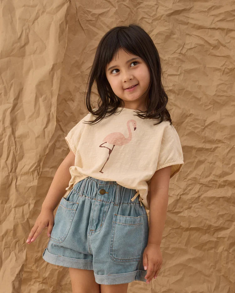 Alba Short Denim | Washed Blue | Rylee & Cru
