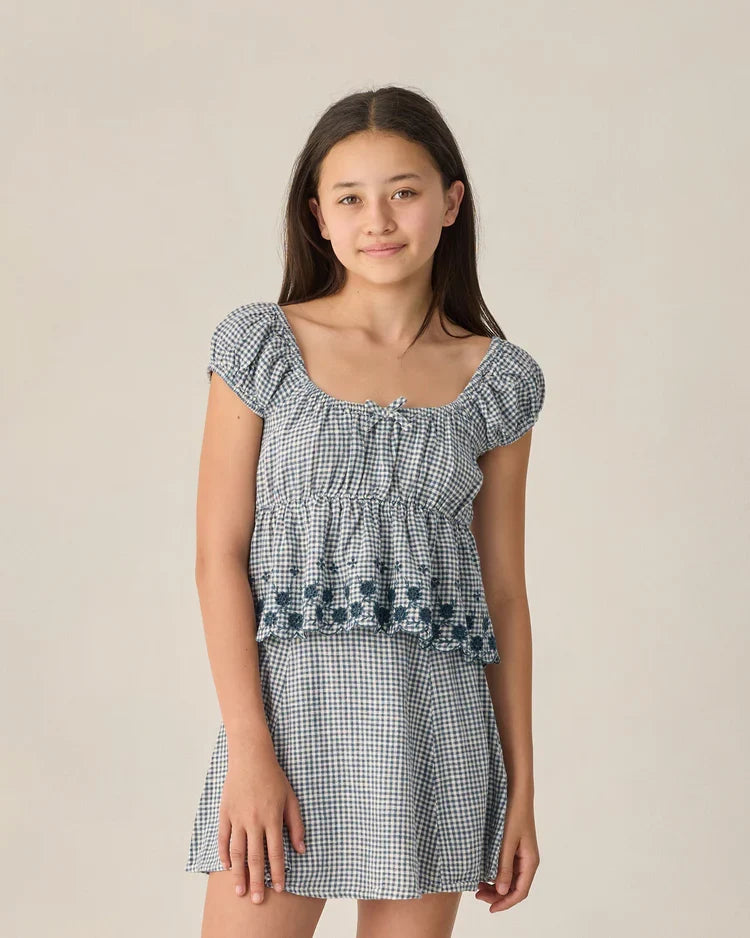 Teen Rylan Top | Marine Gingham | Rylee & Cru