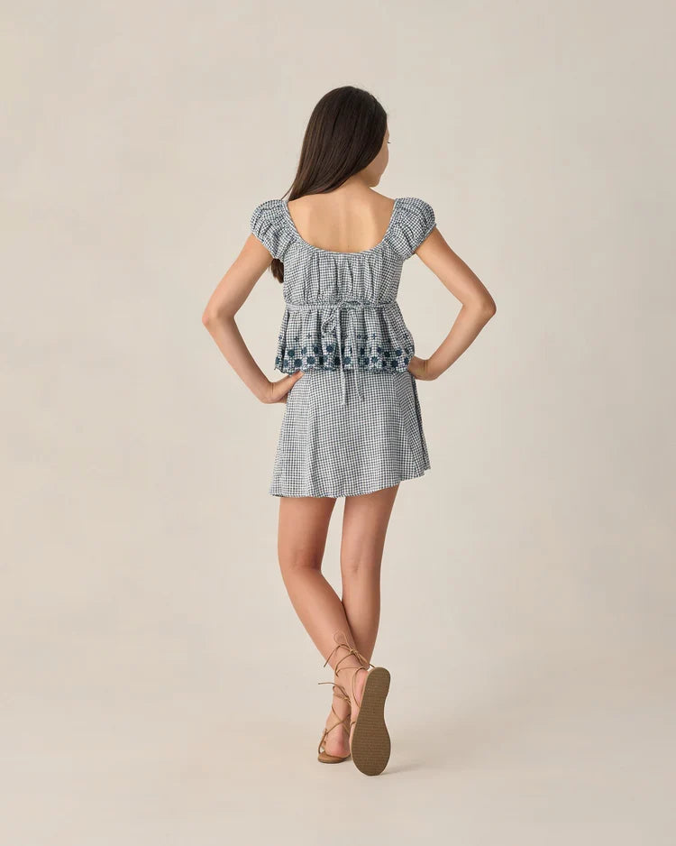 Teen Rylan Top | Marine Gingham | Rylee & Cru