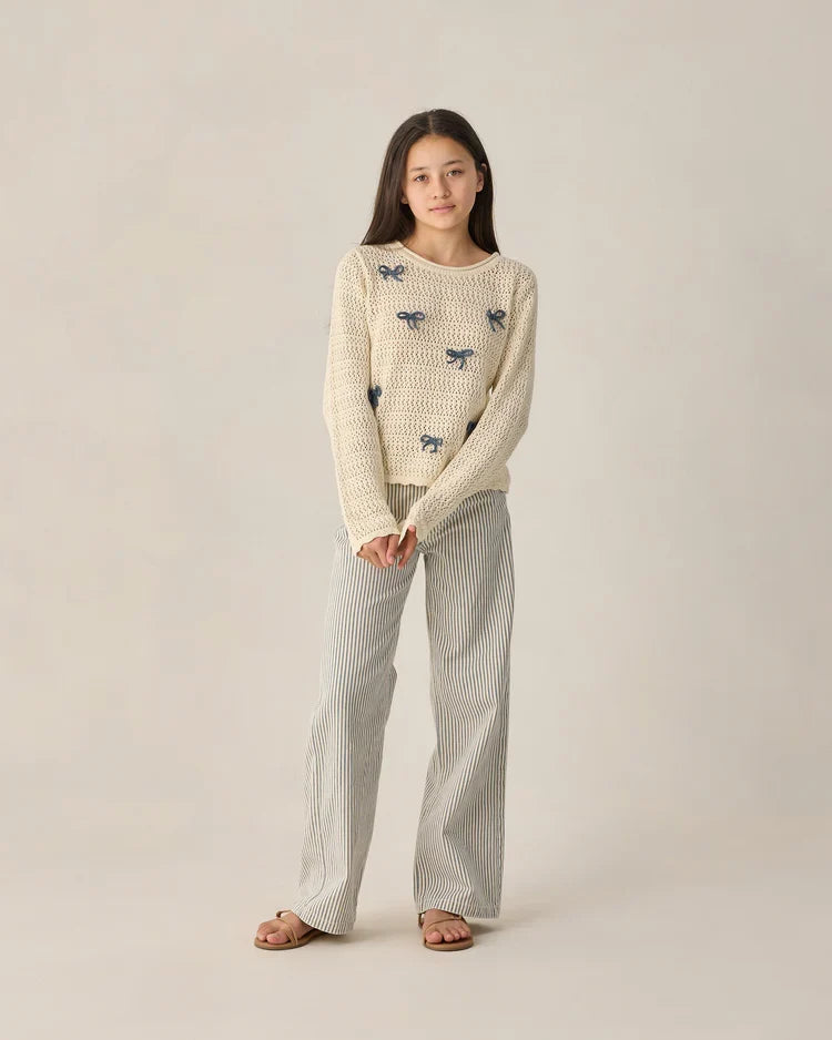 Teen Baggy Wide Leg Pant | Railroad Stripe| Rylee & Cru
