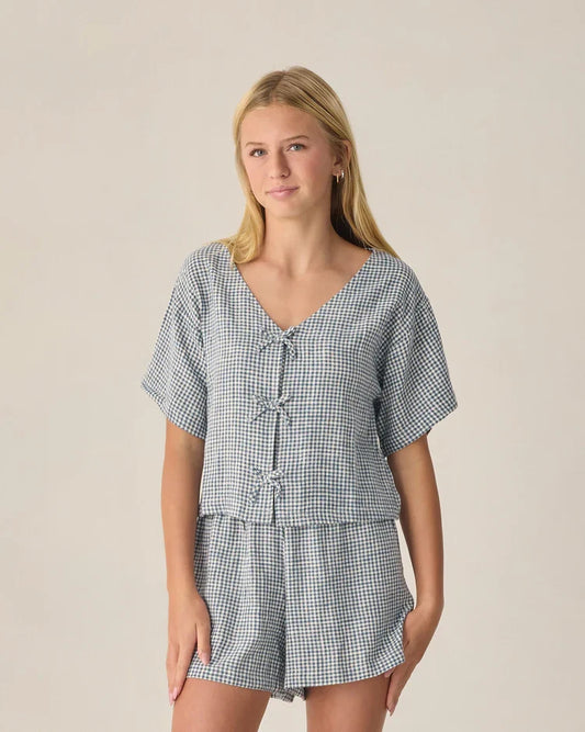 Teen Juniper Set | Marine Gingham| Rylee & Cru