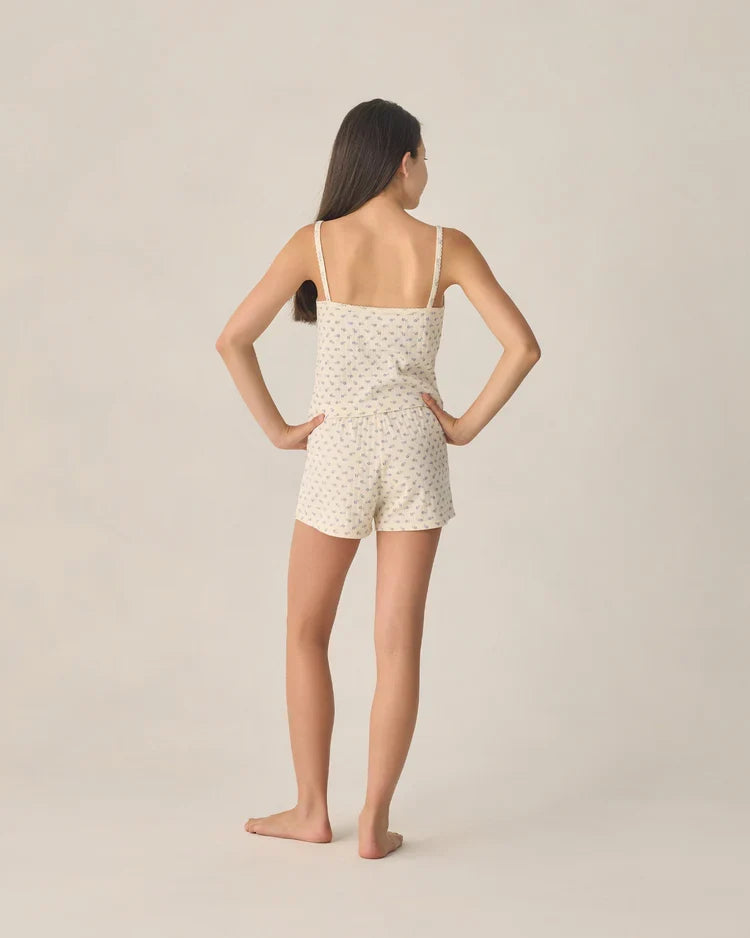 Teen Pointelle Lounge Set | Blue Ditsy | Rylee & Cru