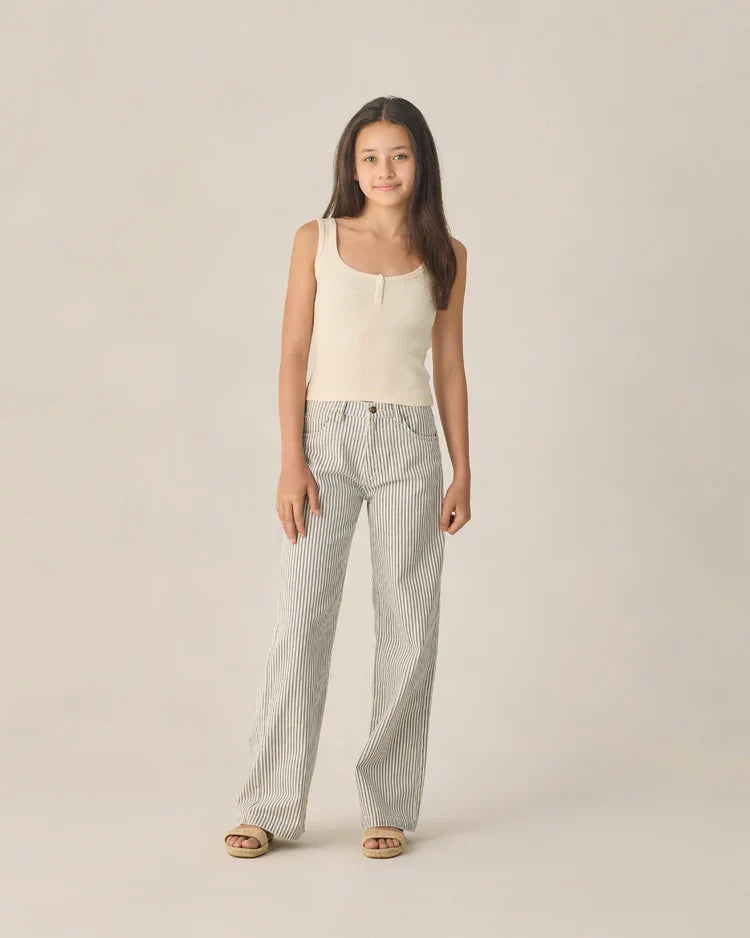 Teen Ribbed Tank | Natural | Rylee & Cru