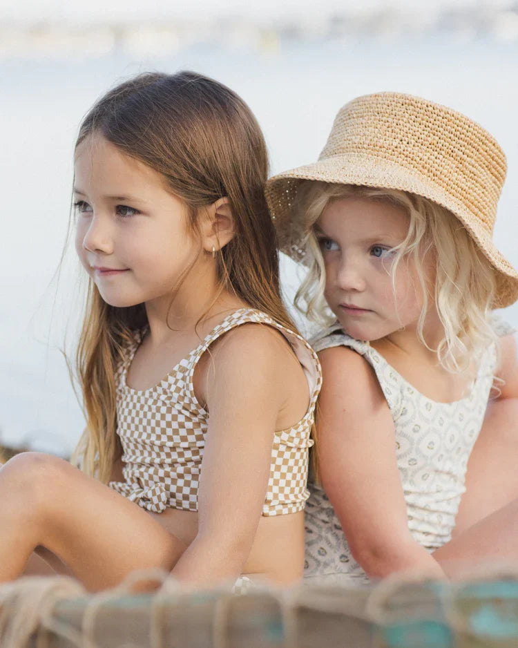 Knotted Bikini | Ocre Check | Rylee & Cru