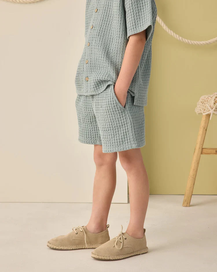 Lapel Collar Shirt | Sea Green | Rylee & Cru