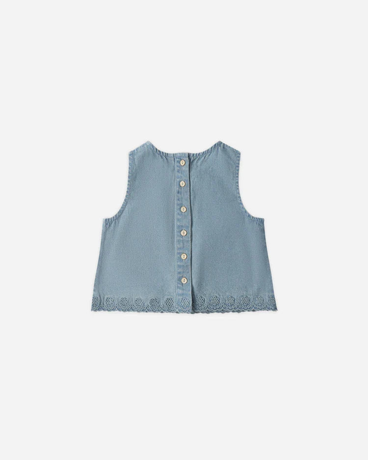 Aaron Top | Washed Blue | Rylee & Cru