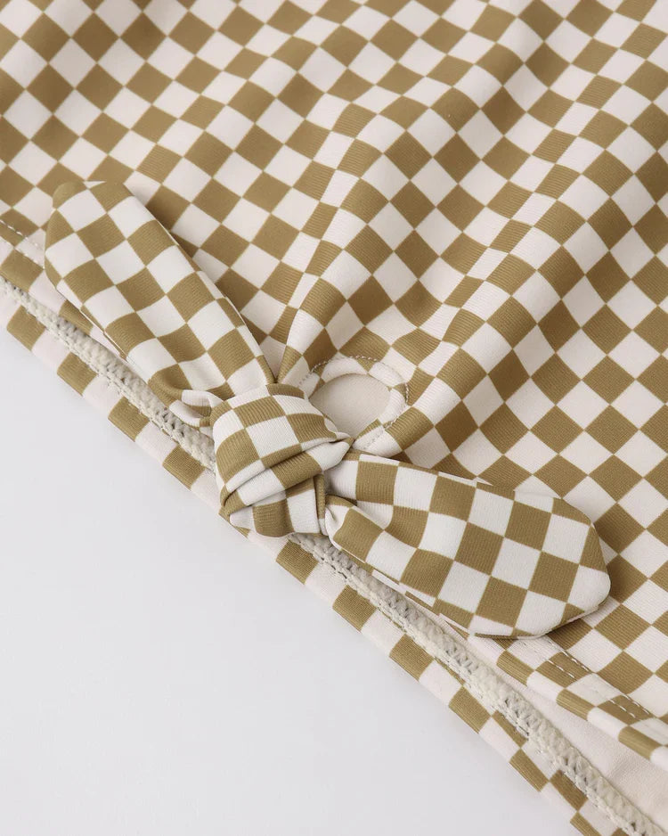 Knotted Bikini | Ocre Check | Rylee & Cru