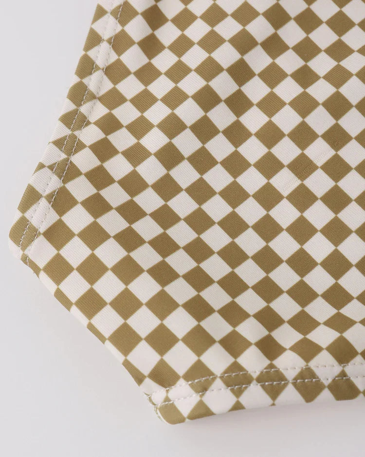 Knotted Bikini | Ocre Check | Rylee & Cru