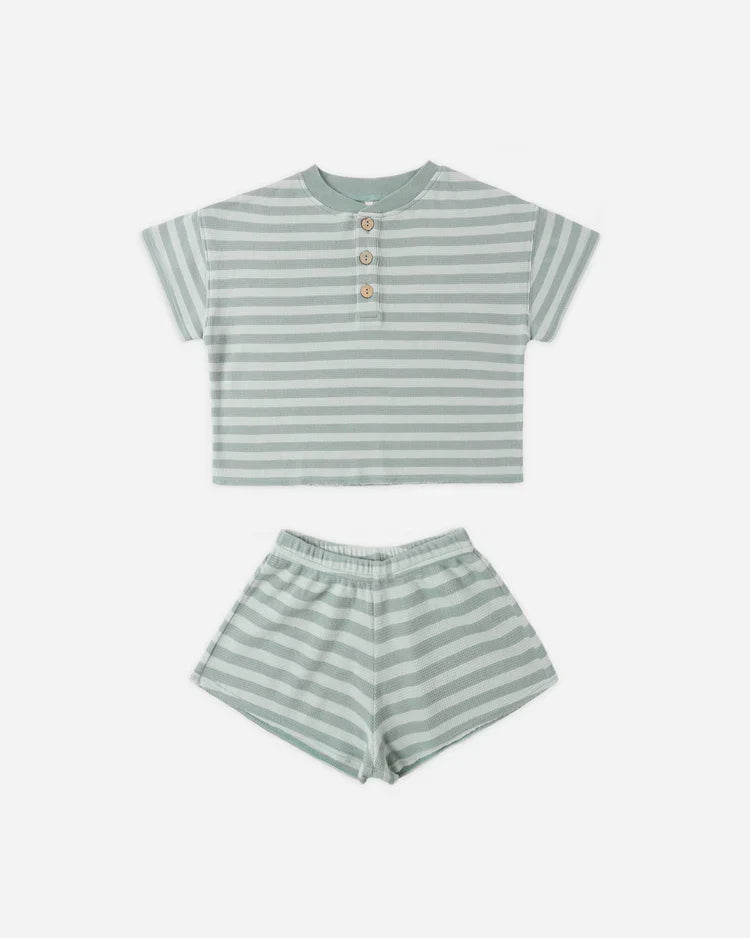 Summer Waffle Set | Sea Green Stripe | Rylee & Cru