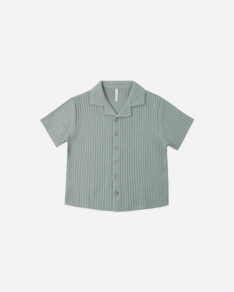 Lapel Collar Shirt | Sea Green | Rylee & Cru