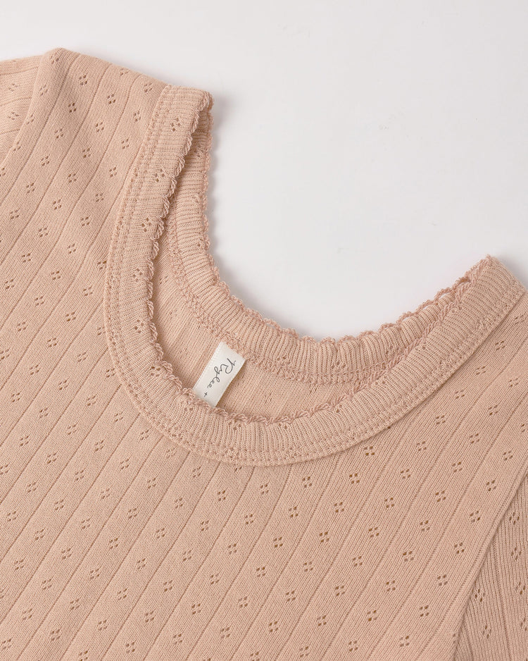 Pointelle Tee | Melon | Rylee & Cru