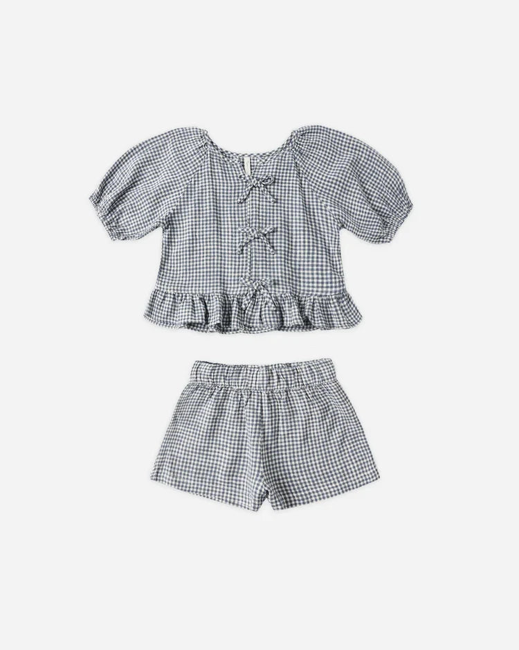 Juniper Set | Marine Gingham | Rylee & Cru