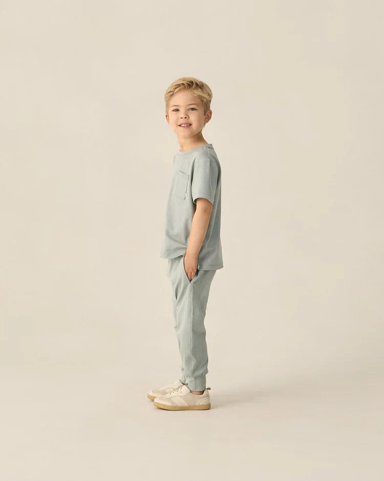 Cove Essential Pocket Tee | Heathered Sea Green | Rylee & Cru
